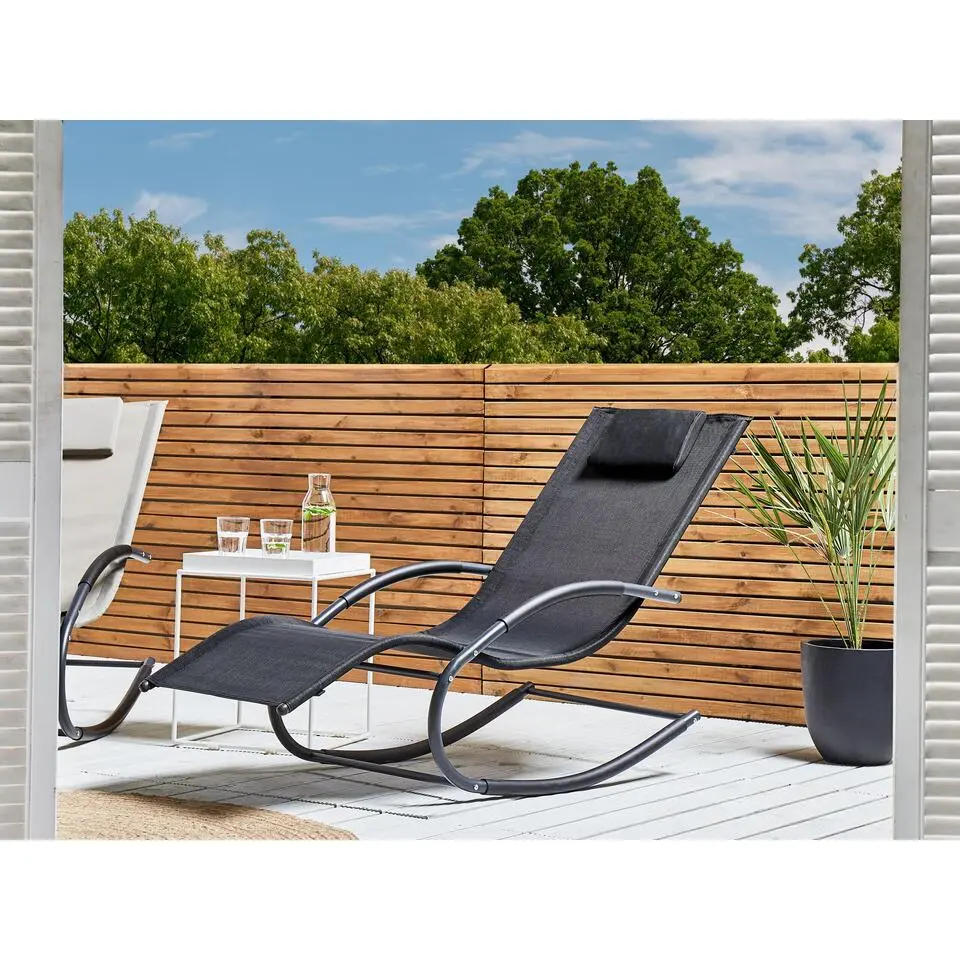 CARANO II - Strandstoel - Zwart - Staal