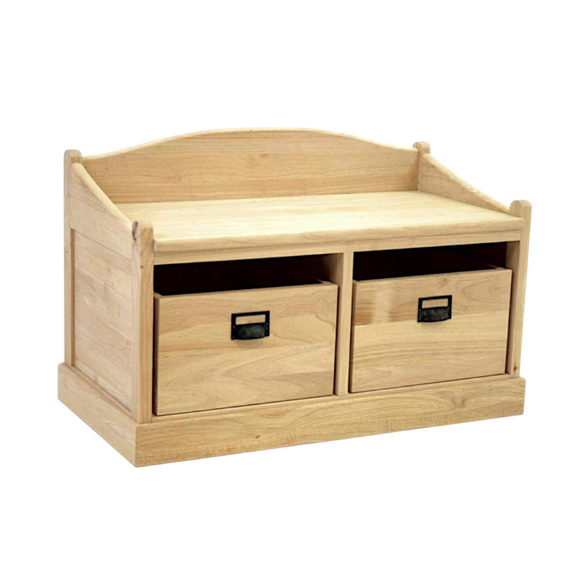 Banc de rangement hévéa 87x45x57cm TRADITION