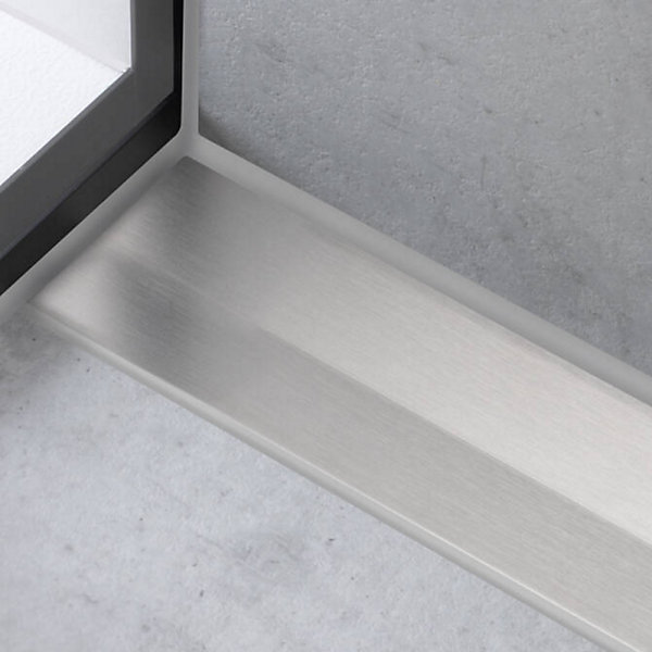 Caniveau de douche HANSGROHE RainDrain Flex 80 Acier inox brossé   Corps encastré standard