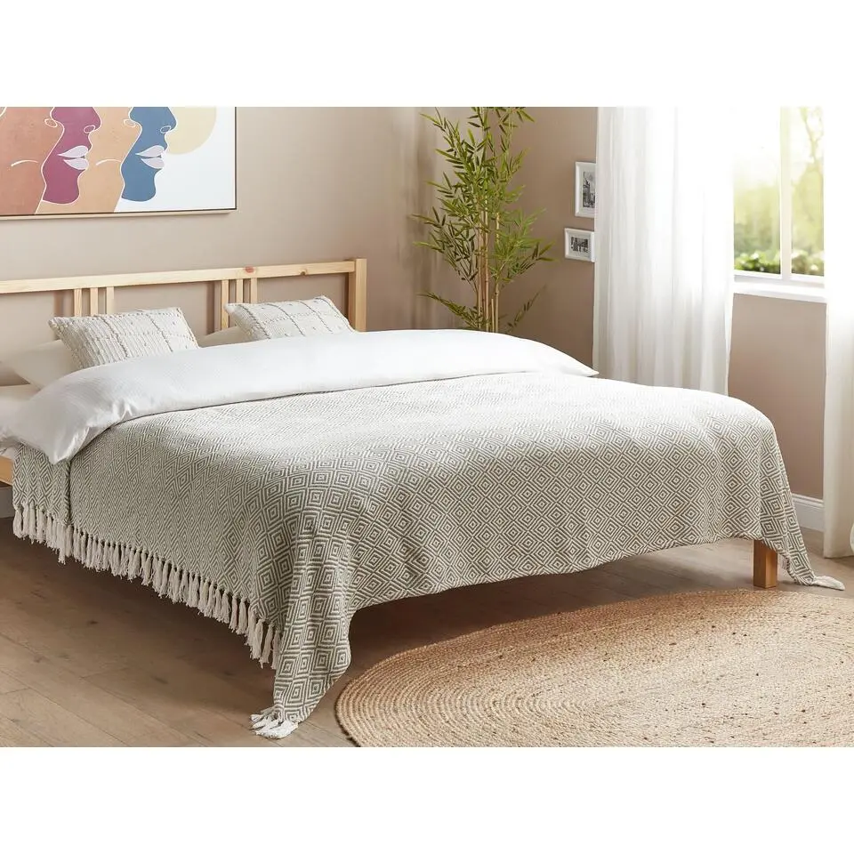 TOUTLI - Bedsprei - Taupe - 200 x 220 cm - Katoen