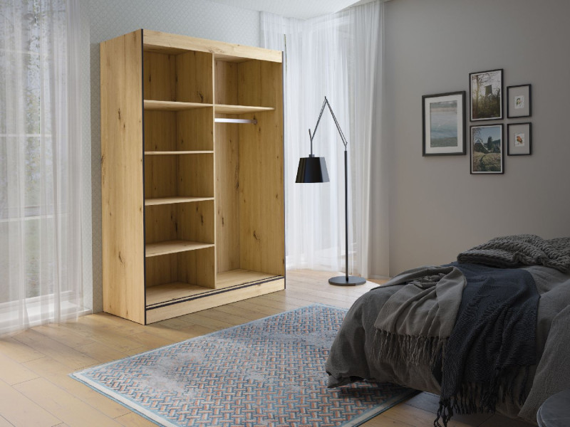 Szafa OSLO II 120 z lustrem dąb rzemieślniczy