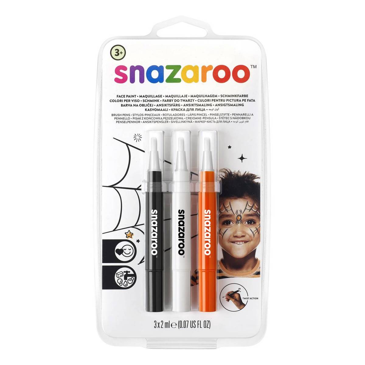 Snazaroo Halloween Brush Pen Face Paint 3 Pack
