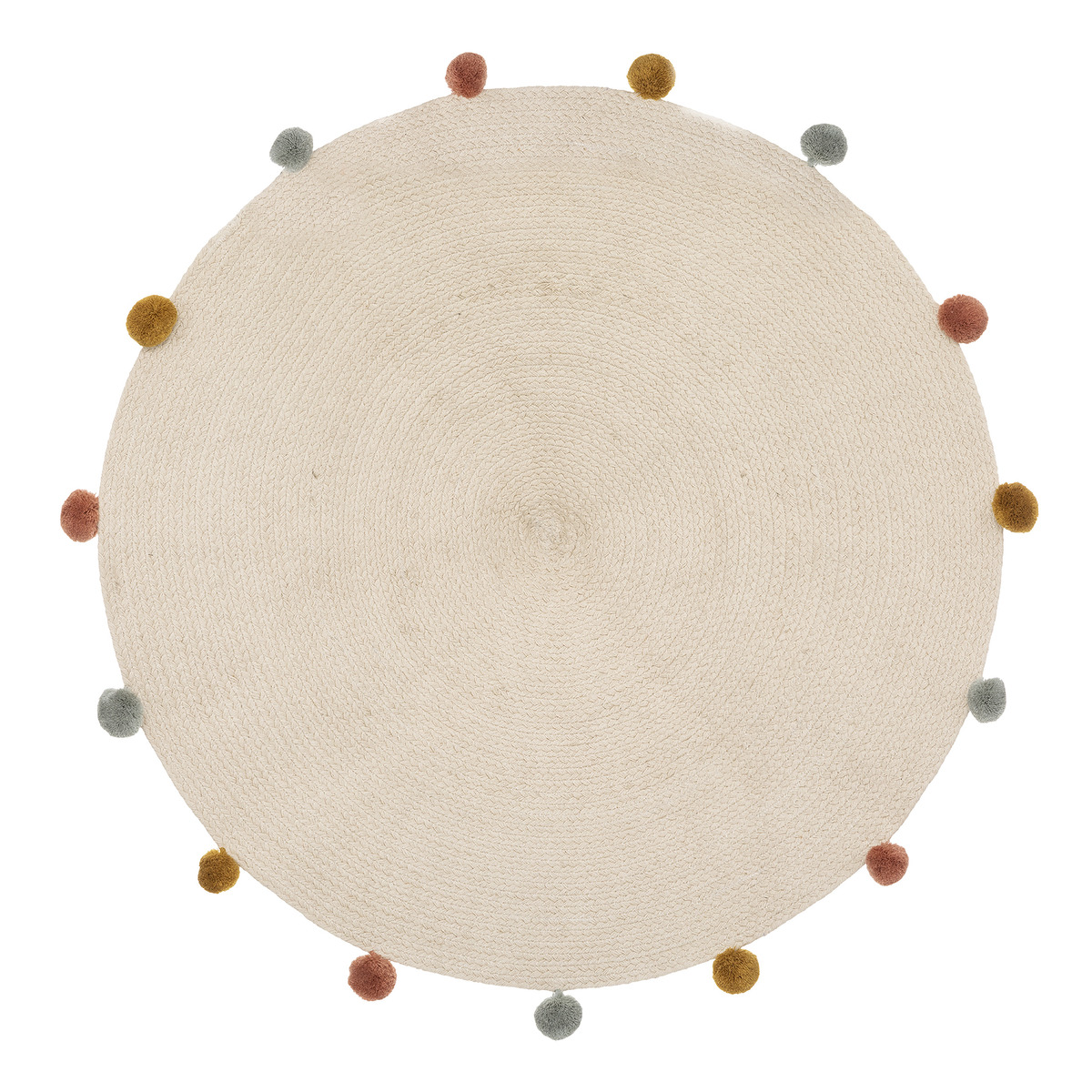 Kids rug Beige, &Oslash; 90 cm