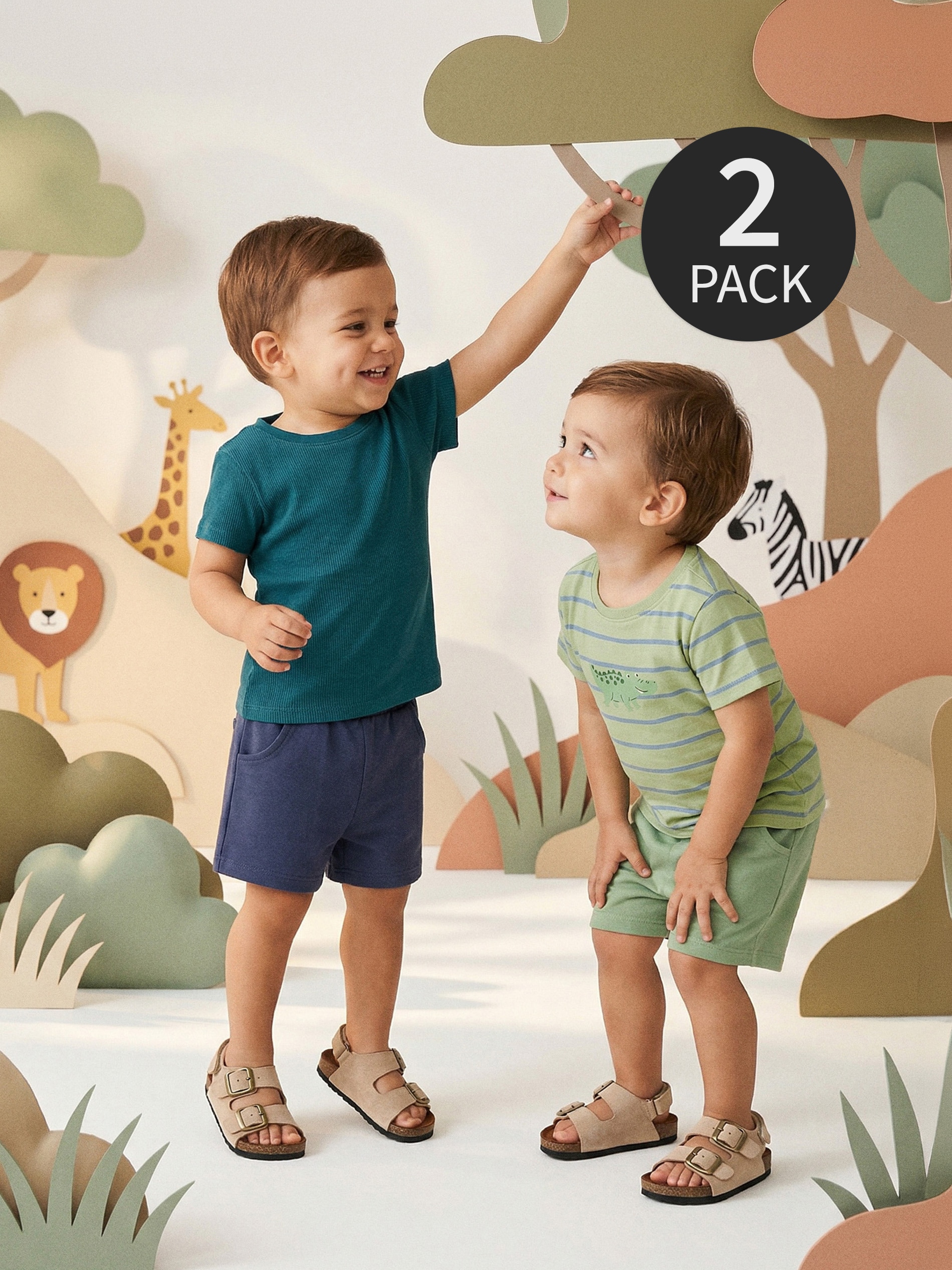 Bawełniane koszulki z nadrukiem 2 pack
