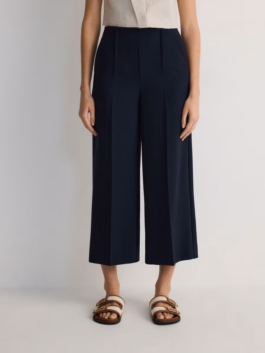 Culotte Trousers With Viscose Blend