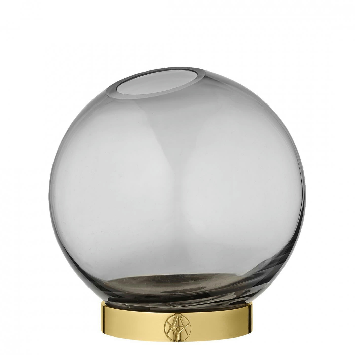 GLOBE - Vase globe verre et laiton mini D10cm