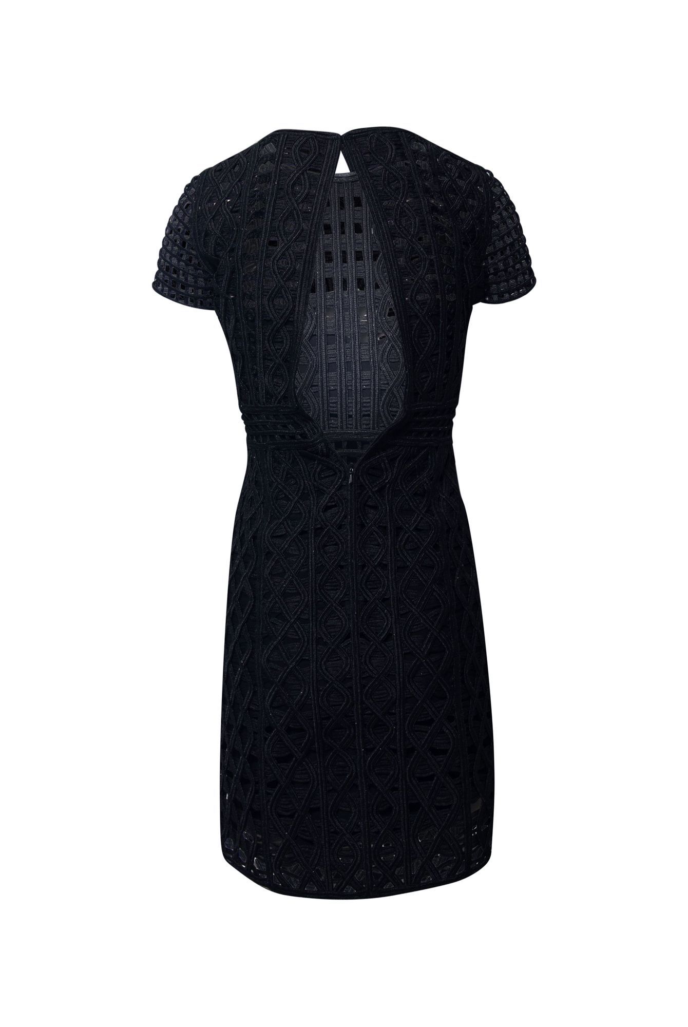 Burberry Preloved Lace Mini Dress in Black Polyamide