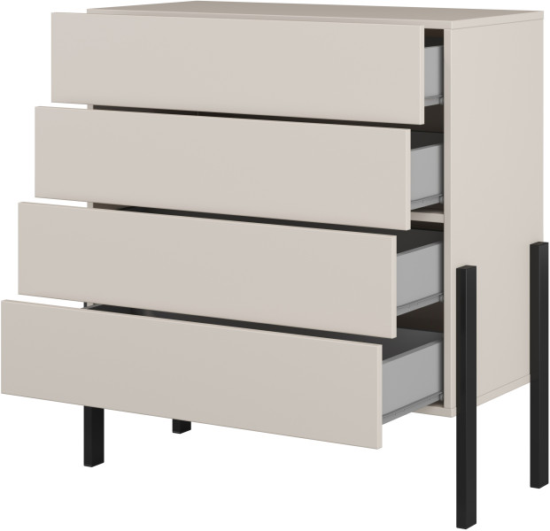 Komoda 80 cm z szufladami do sypialni kaszmir JUKON