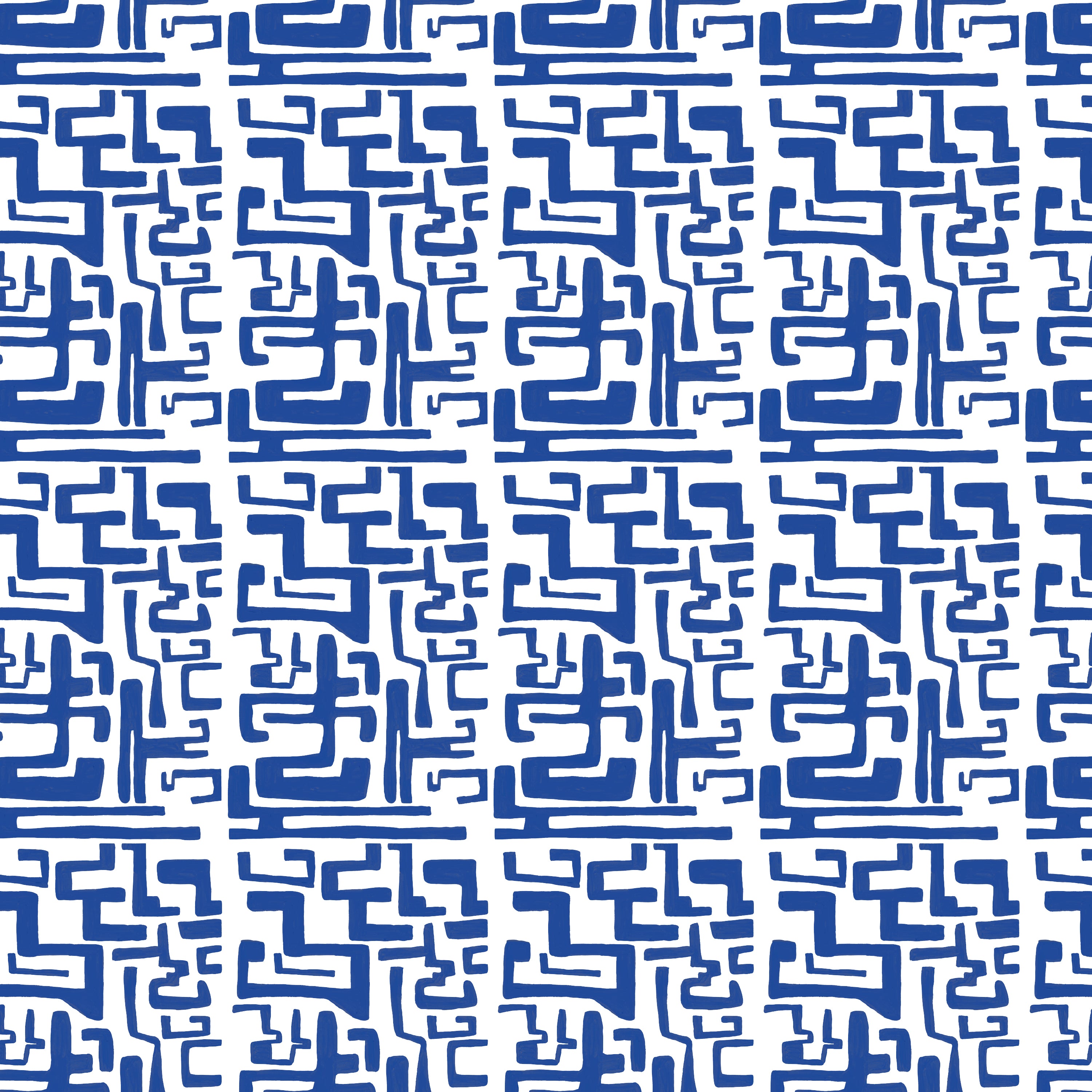 Catchii Behang Kuba kobolt blauw