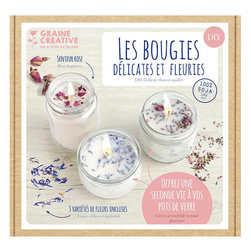 BOUGIES - Coffret DIY faire des bougies délicates et fleuries