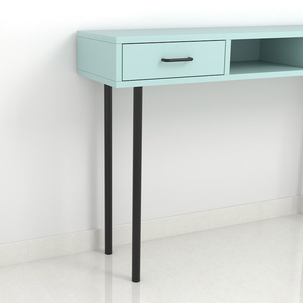 MØBELBEN REI STÅL Ø30X800MM SVART