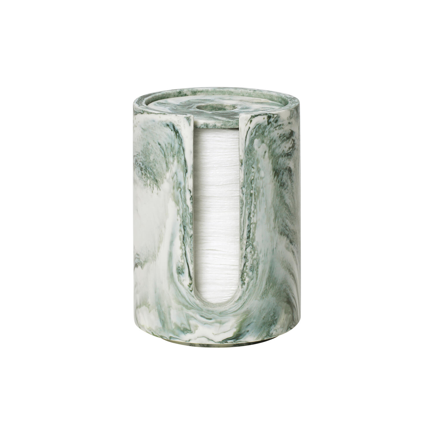 Mist Cotton Pad Holder, emerald off-white