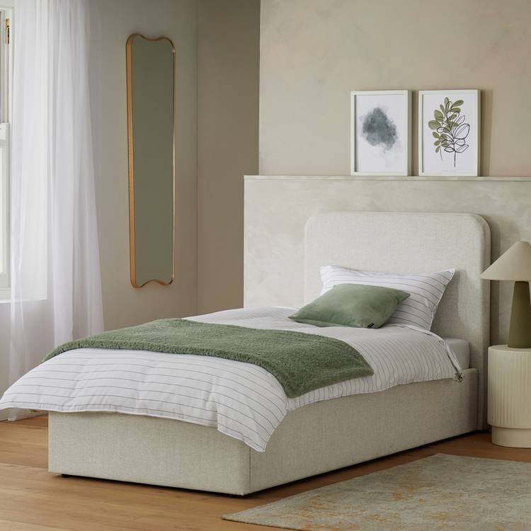 Habitat Chadwell Single End Lift Ottoman Bed - Natural