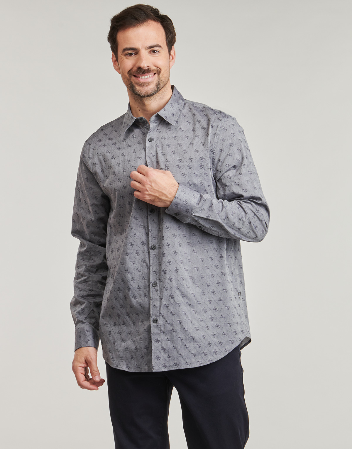 Guess - 4G JACQUARD SHIRT - Grey