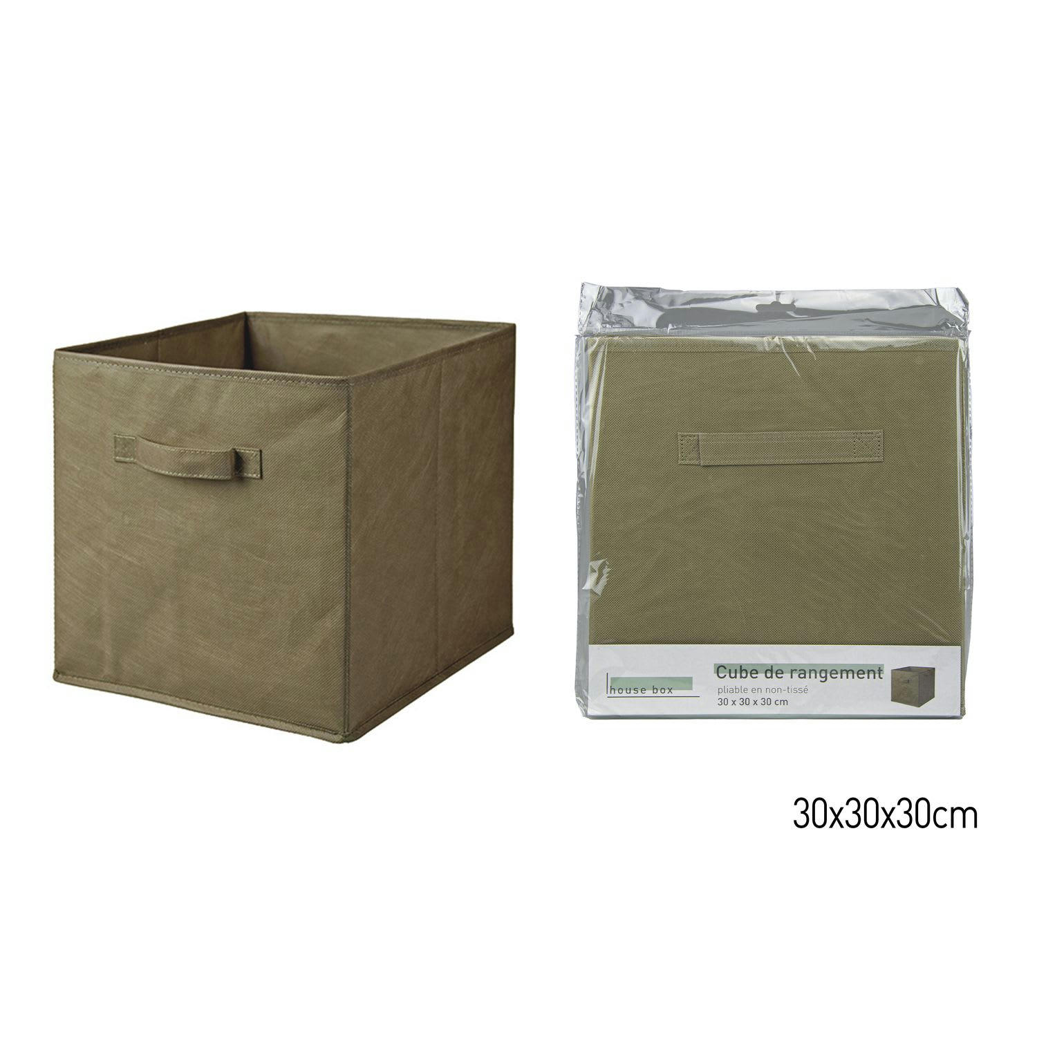 - Lot de 6 cubes de rangement pliables en polypropylène avec poignée