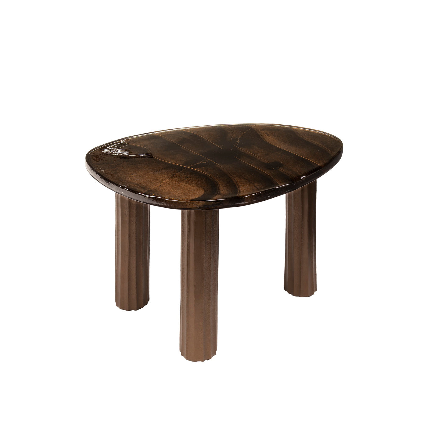 Giga Meubel Salontafel Eclipse - Koper Glas - 62x45x40cm