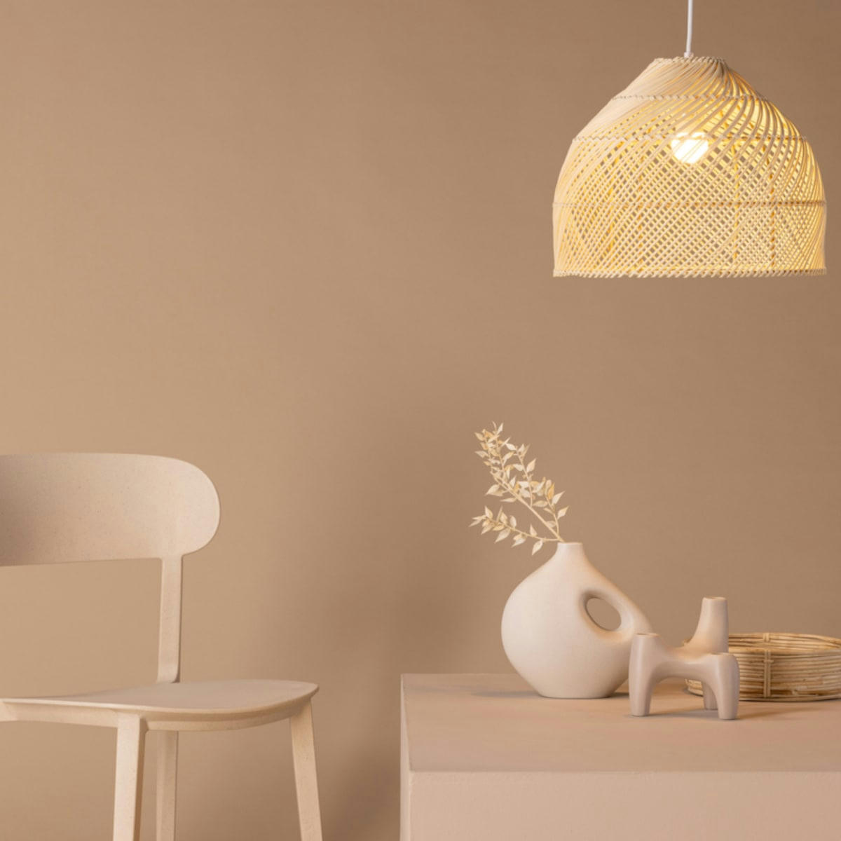 ADITA - Suspension bohème en rotin 35cm