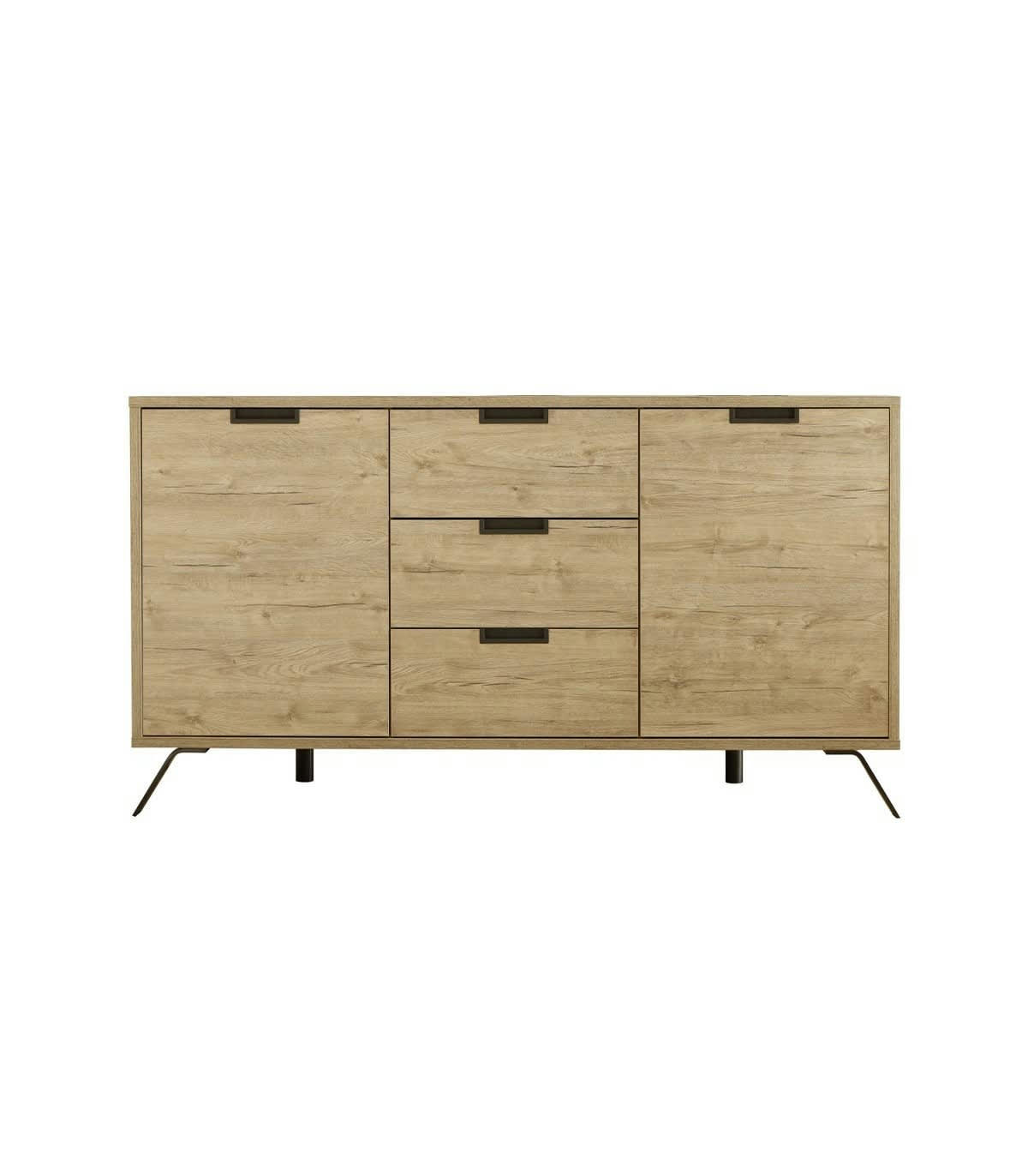 CAMASTRA - Vaisselier 2 portes et 3 tiroirs effet bois - H85,4 cm