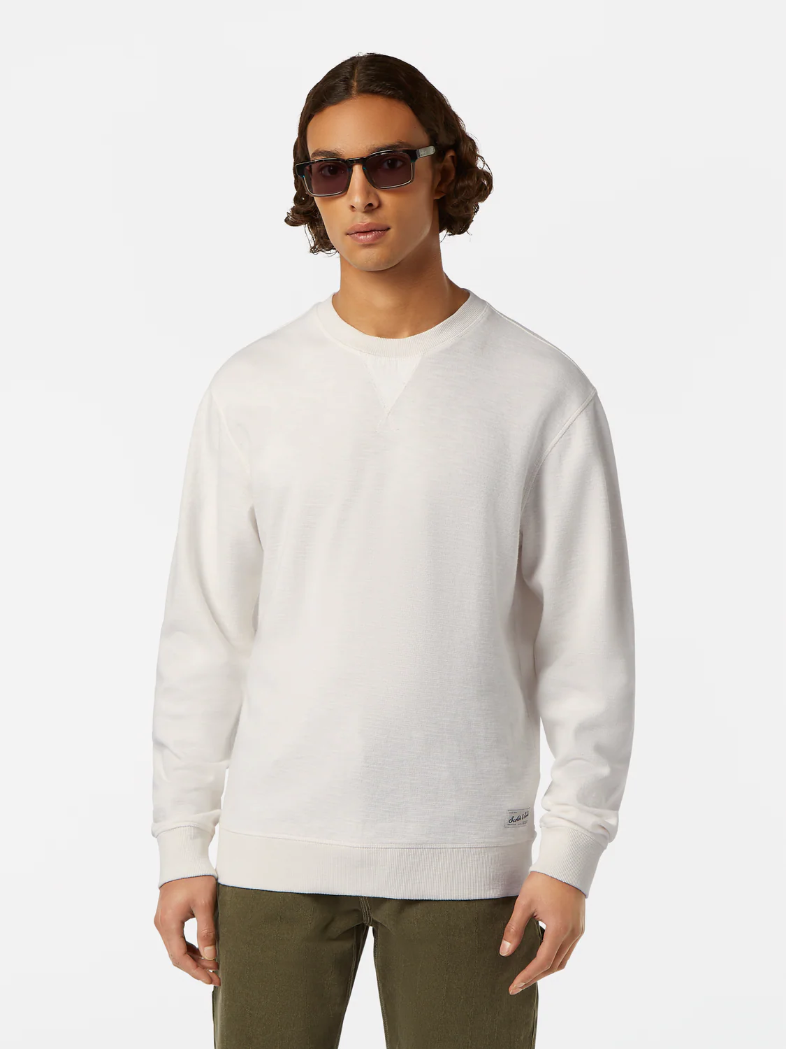 Regular-Fit Garment-Dyed Slub Sweatshirt