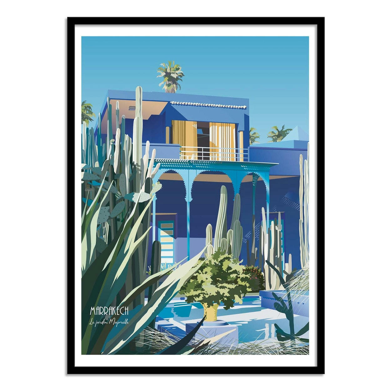 ARTMORIC - JARDIN MAJORELLE MARRAKECK - ARTMORIC - Affiche d'art 30 x 40 cm