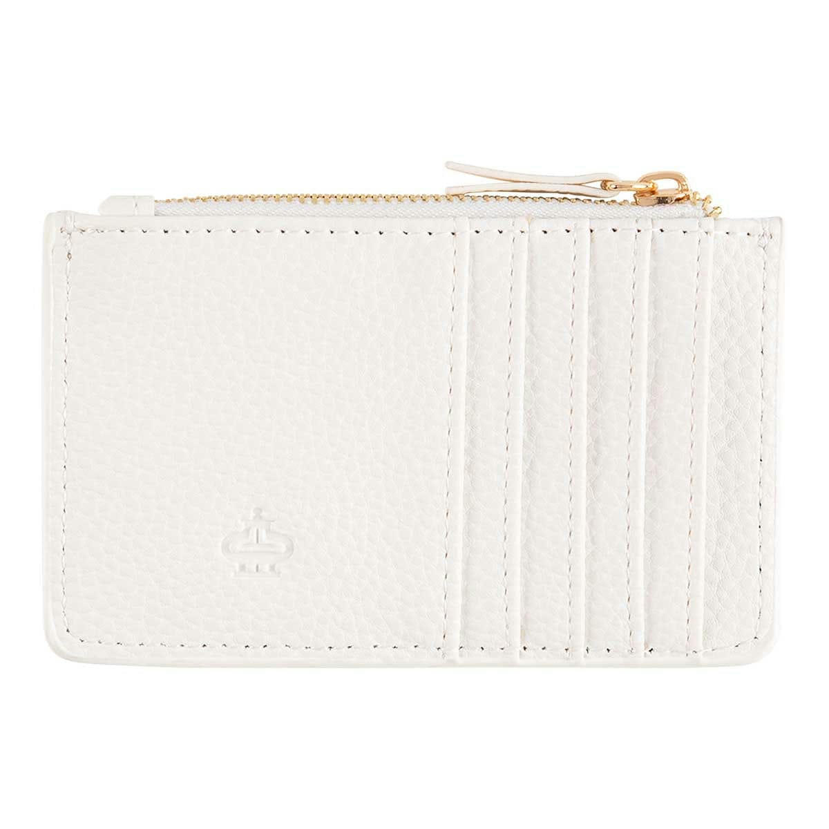 - Porte-cartes Zippé - Maman Cool Maman Poule - Blanc