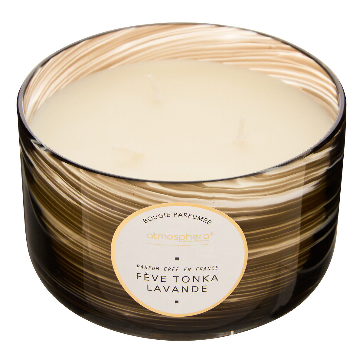 Vela perfumada tonka em frasco vidro 540g