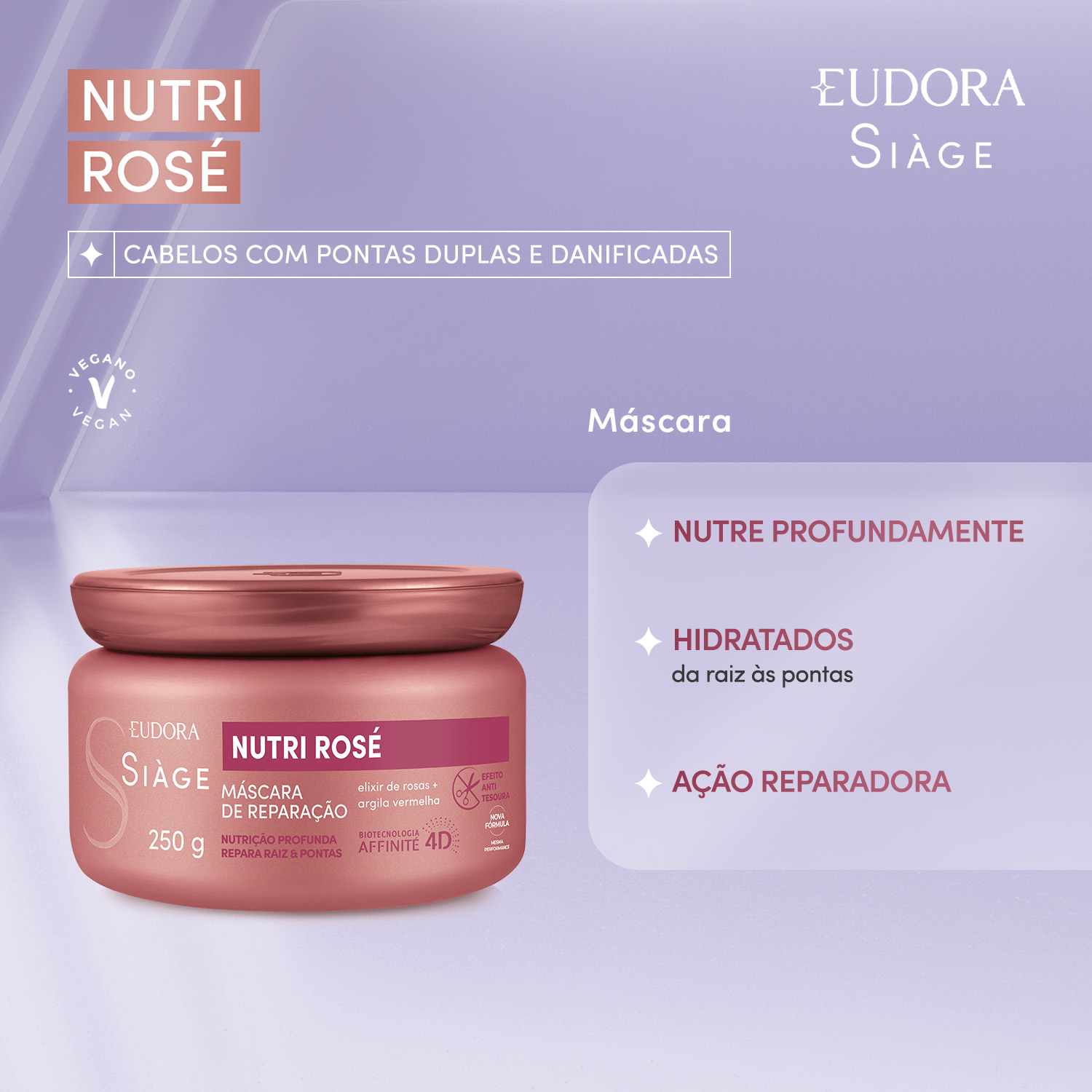 Máscara Capilar Siàge Nutri Rosé 250g