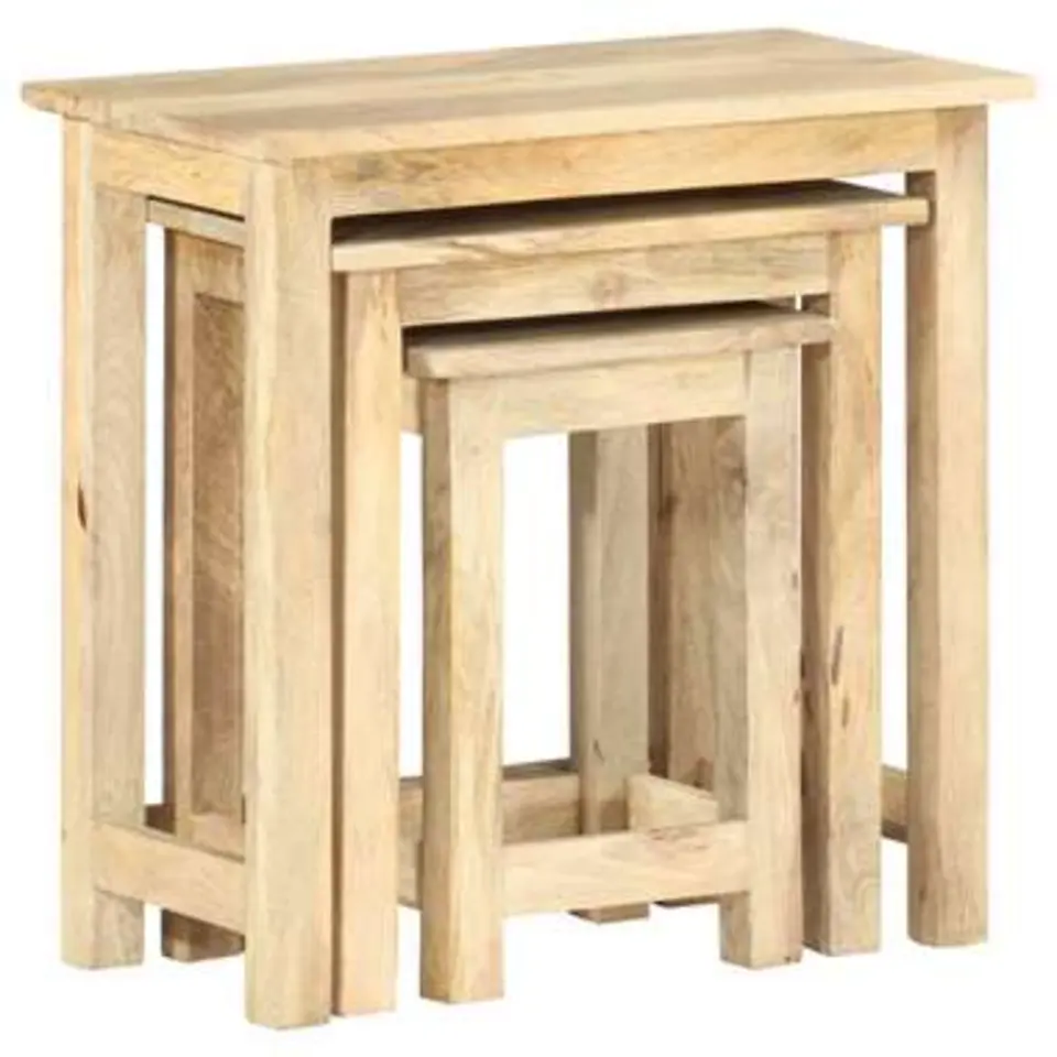 vidaXL - Bijzettafel - Bruin - Hout - 3 stuks