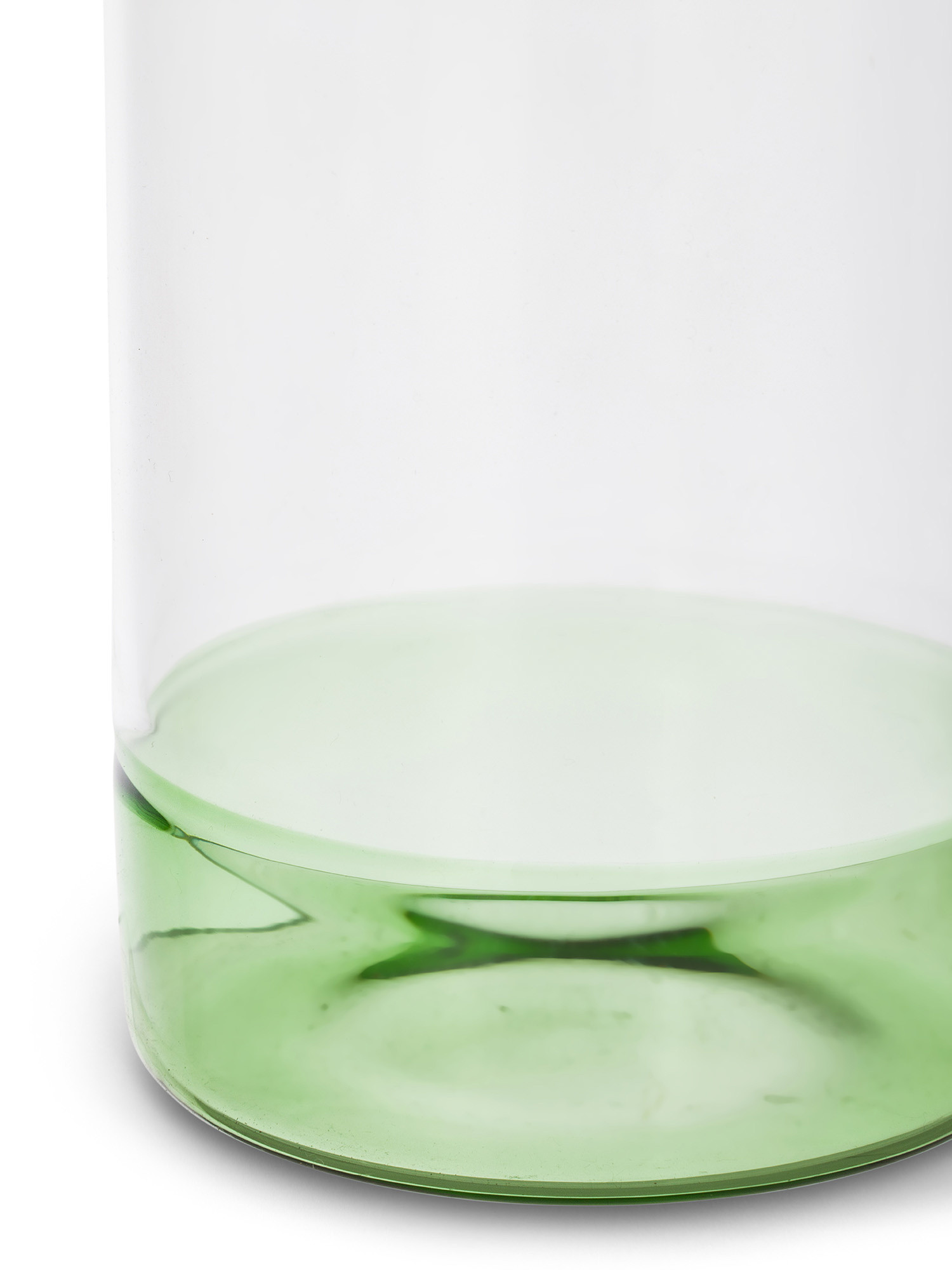 Bicchiere in vetro base colorata