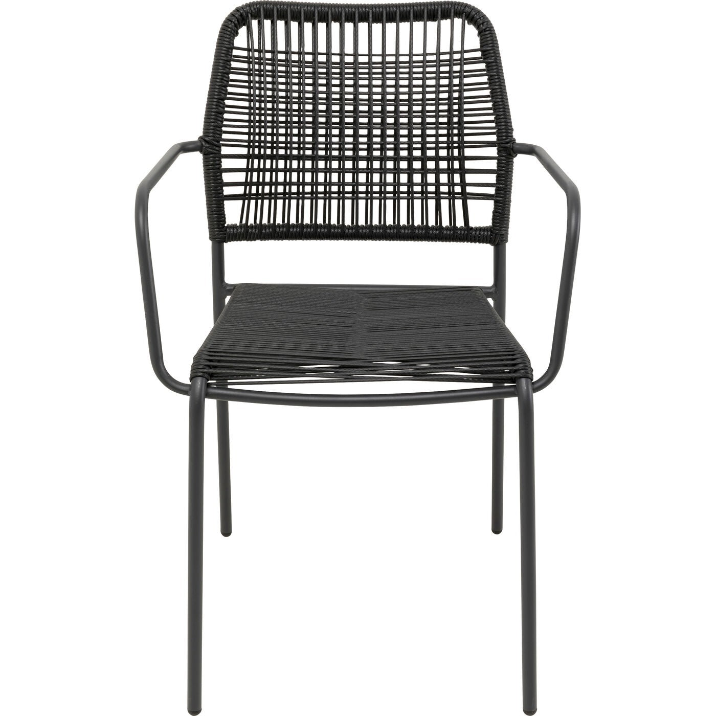Kare Design Tuinstoel met armleuningen Madagascar antraciet