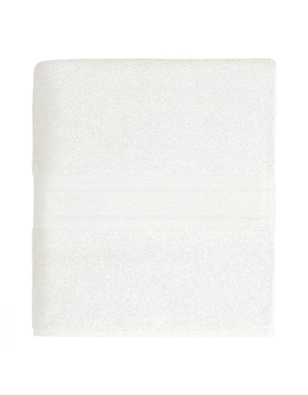 LUXURY - Maxi drap de bain 550gr/m²  blanc 100x150 cm