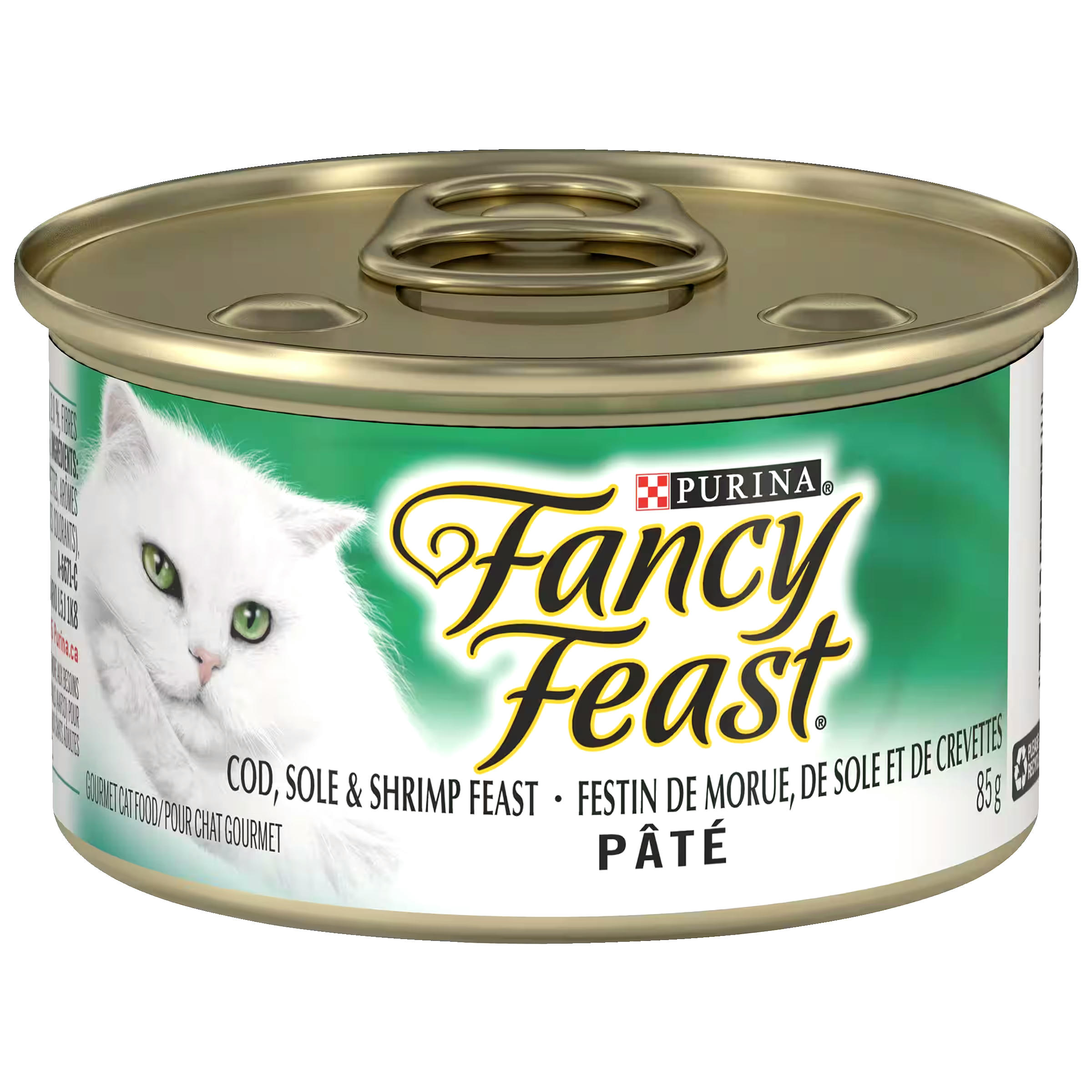 Purina® Fancy Feast® Cat Food, Cod, Sole & Shrimp, for Cats of all Ages/Sizes, 85-g