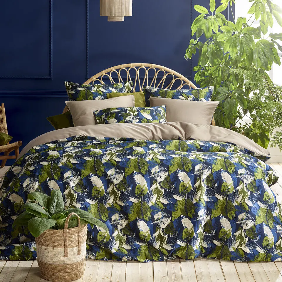 De Witte Lietaer Dekbedovertrek Katoen Satijn Elm - 260 x 240 cm - Groen