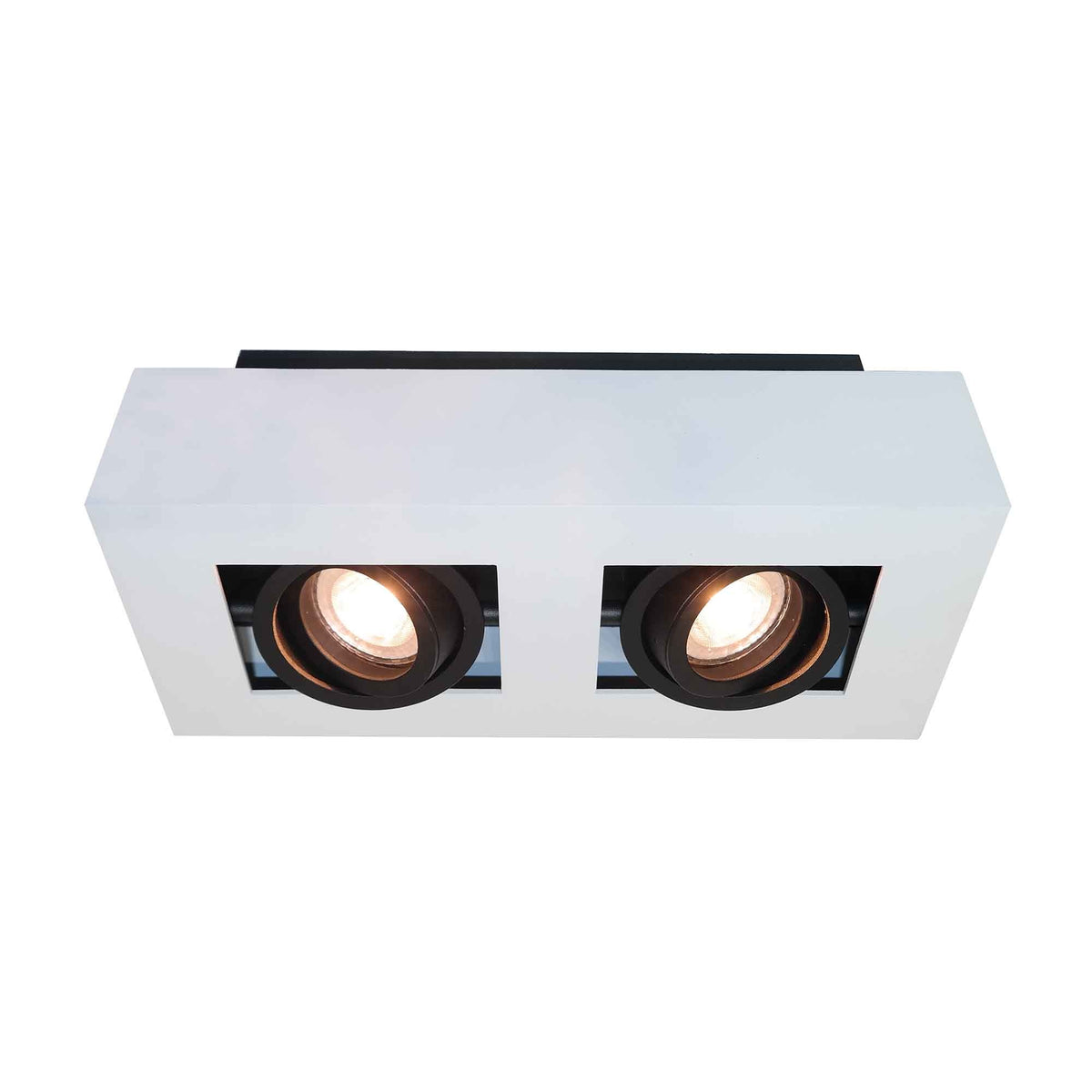 Artdelight spot Bosco - 2 lichts - 25 x 8.6  cm - zwart - wit