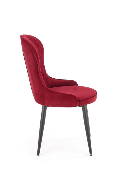 Krzesło tapicerowane K366 VELVET bordowe