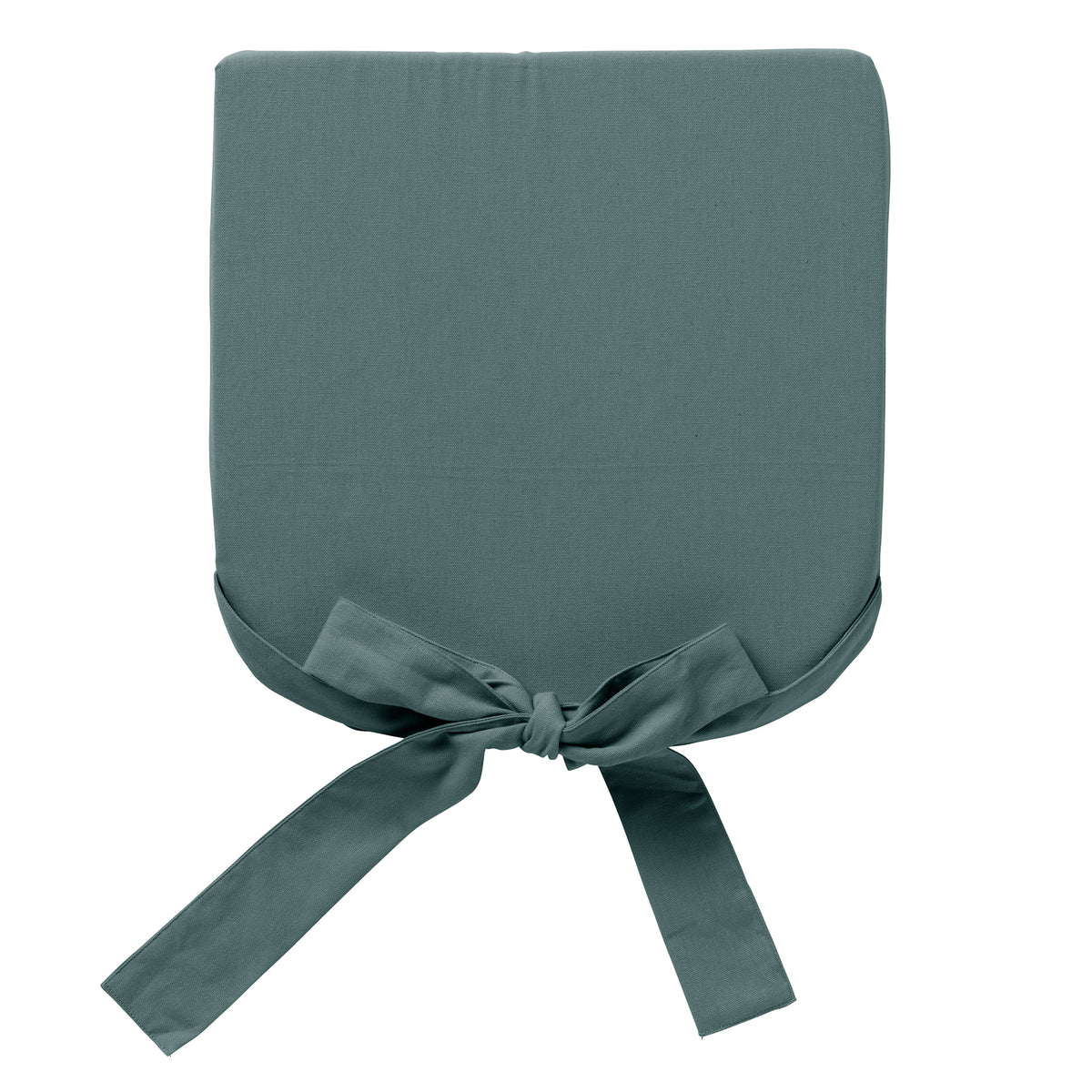 JAVA - stoelkussen 40x40 cm - 100% katoen - met lint - Sagebrush Green - groen