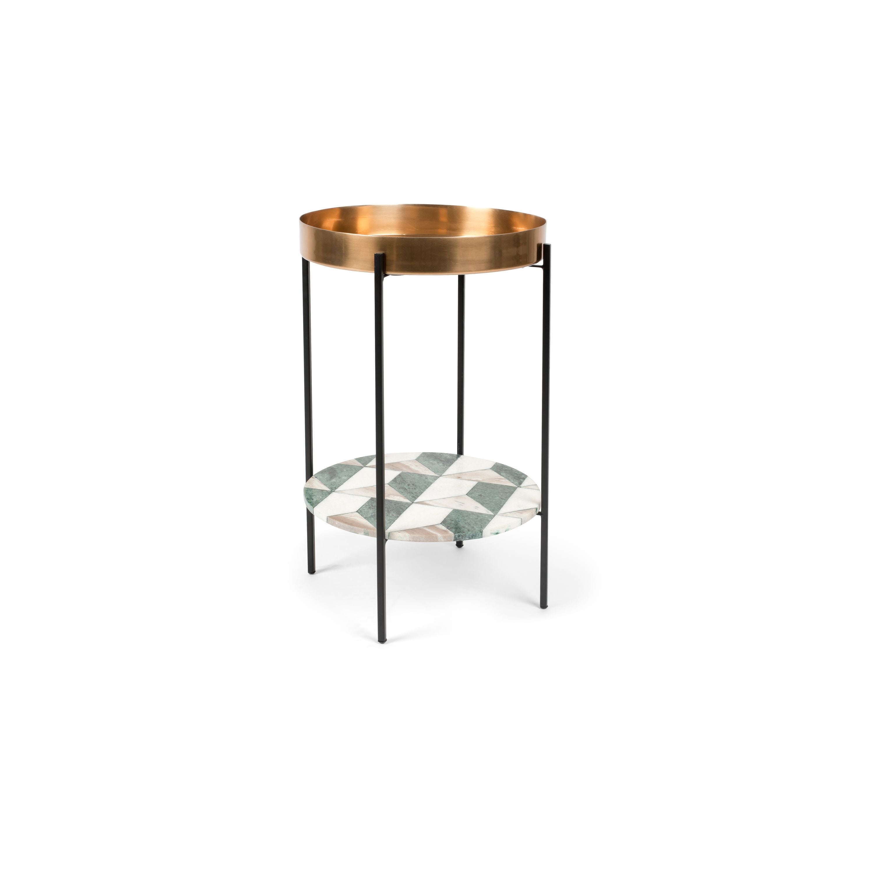 Bold Monkey Another Marble bijzettafel Marmer - Goud