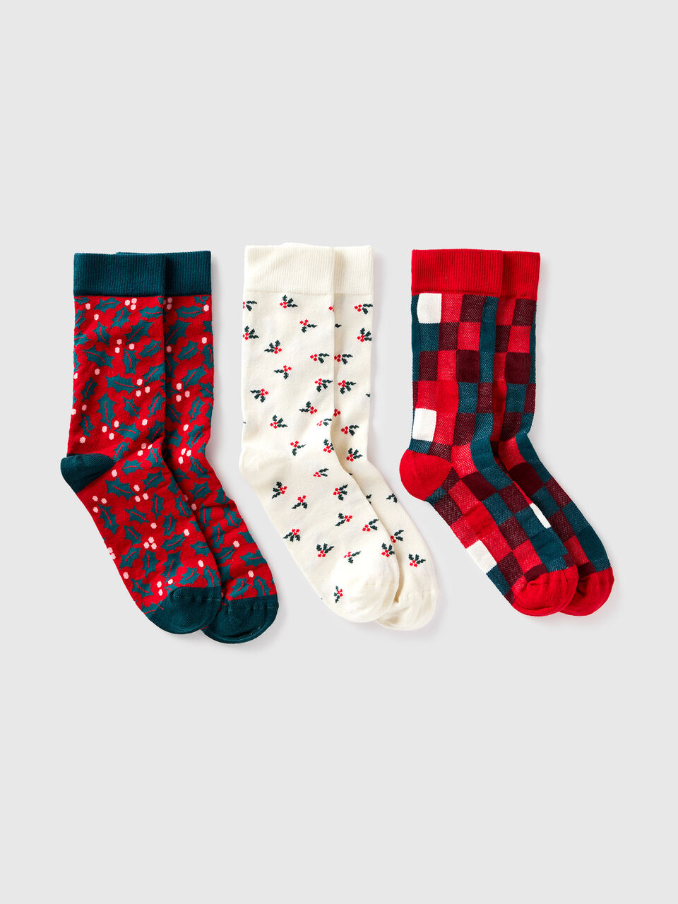 Three pairs of Christmas socks