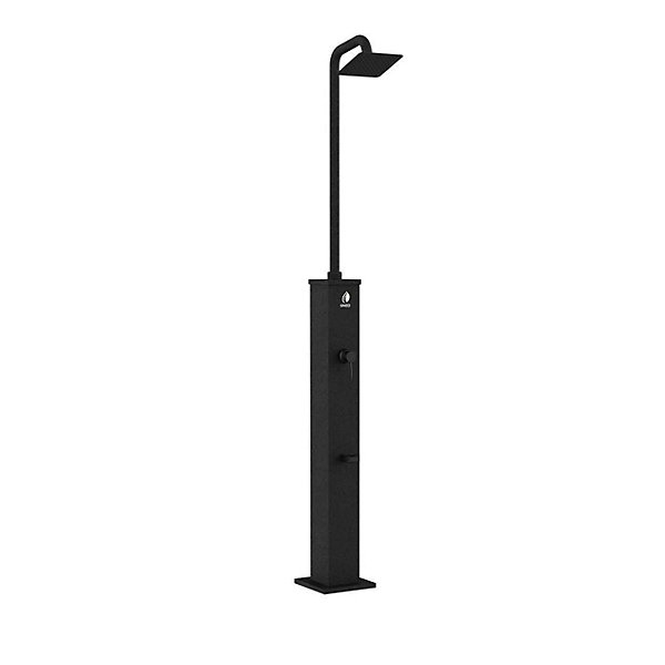 Douche Solaire Exterieure En Aluminium Noir Sined Doccia Dino Nera