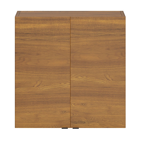 Armoire de salle de bains faible profondeur effet noyer l.60 x H.60 x P.15 cm, GoodHome Imandra