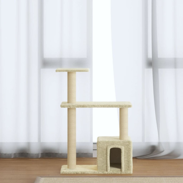 Drapak dla kota Kremowy 70 cm Materiał drewnopochodny vidaXL