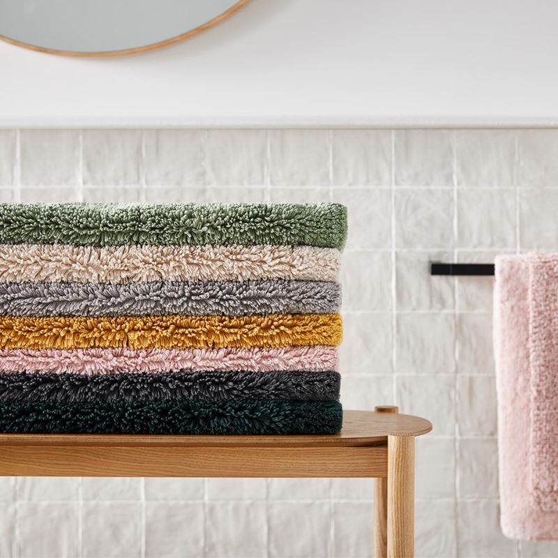 Nicola Coal Combed Cotton Bath Mat Range