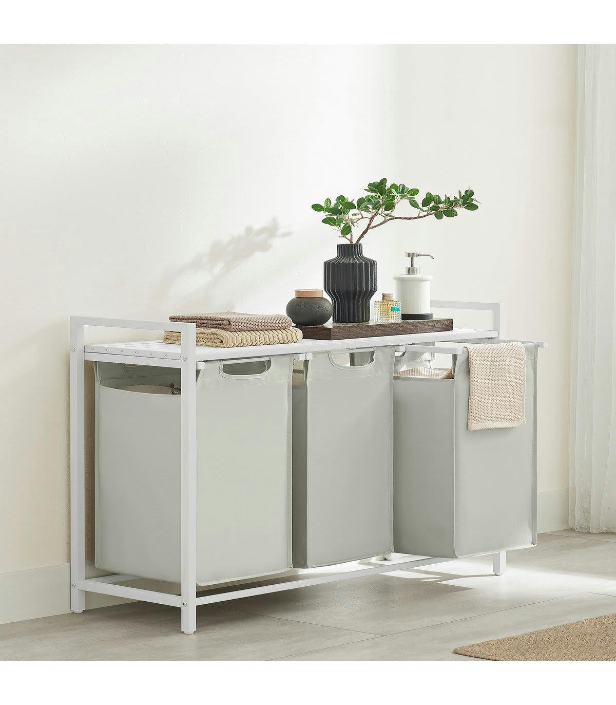 - Panier à linge 3 compartiments - L92,5 cm