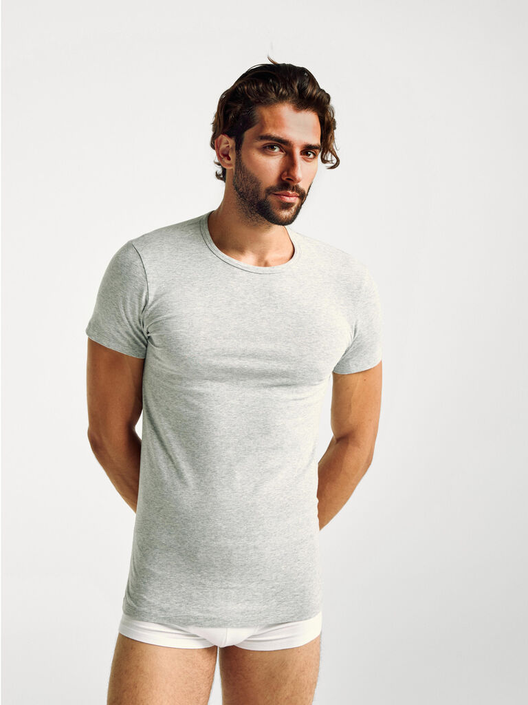 T-shirt in stretch cotton