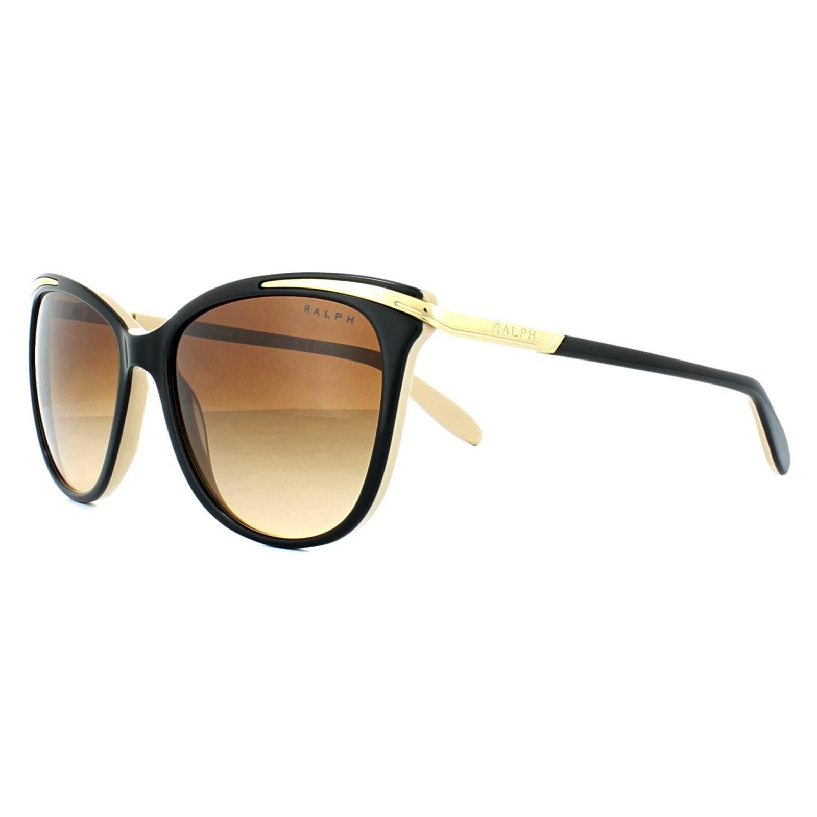 Ralph by Ralph Lauren Cat Eye Black Brown Gradient Sunglasses