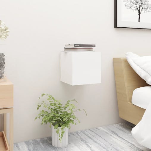 NNEVL Bedside Cabinets 2 pcs White 30.5x30x30 cm Chipboard
