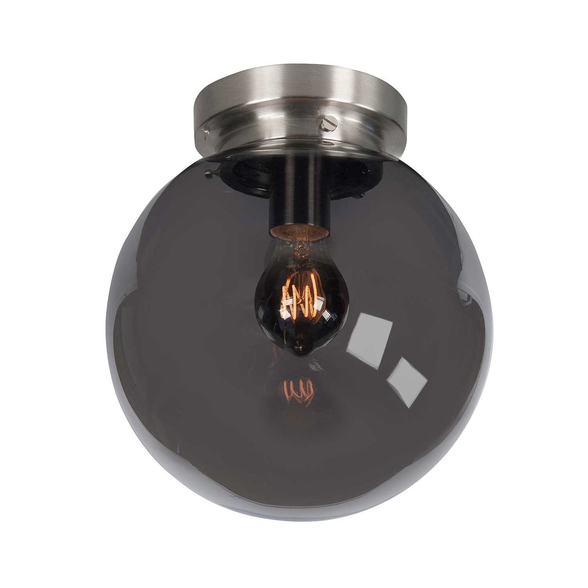 Highlight plafondlamp Deco - 1 lichts - 25 x 28  cm - mat chroom rook