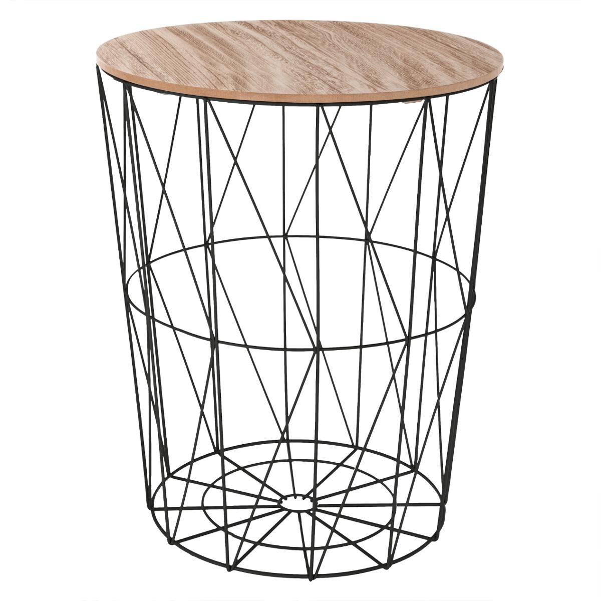 Side table "Kumi" Black, D.47 cm