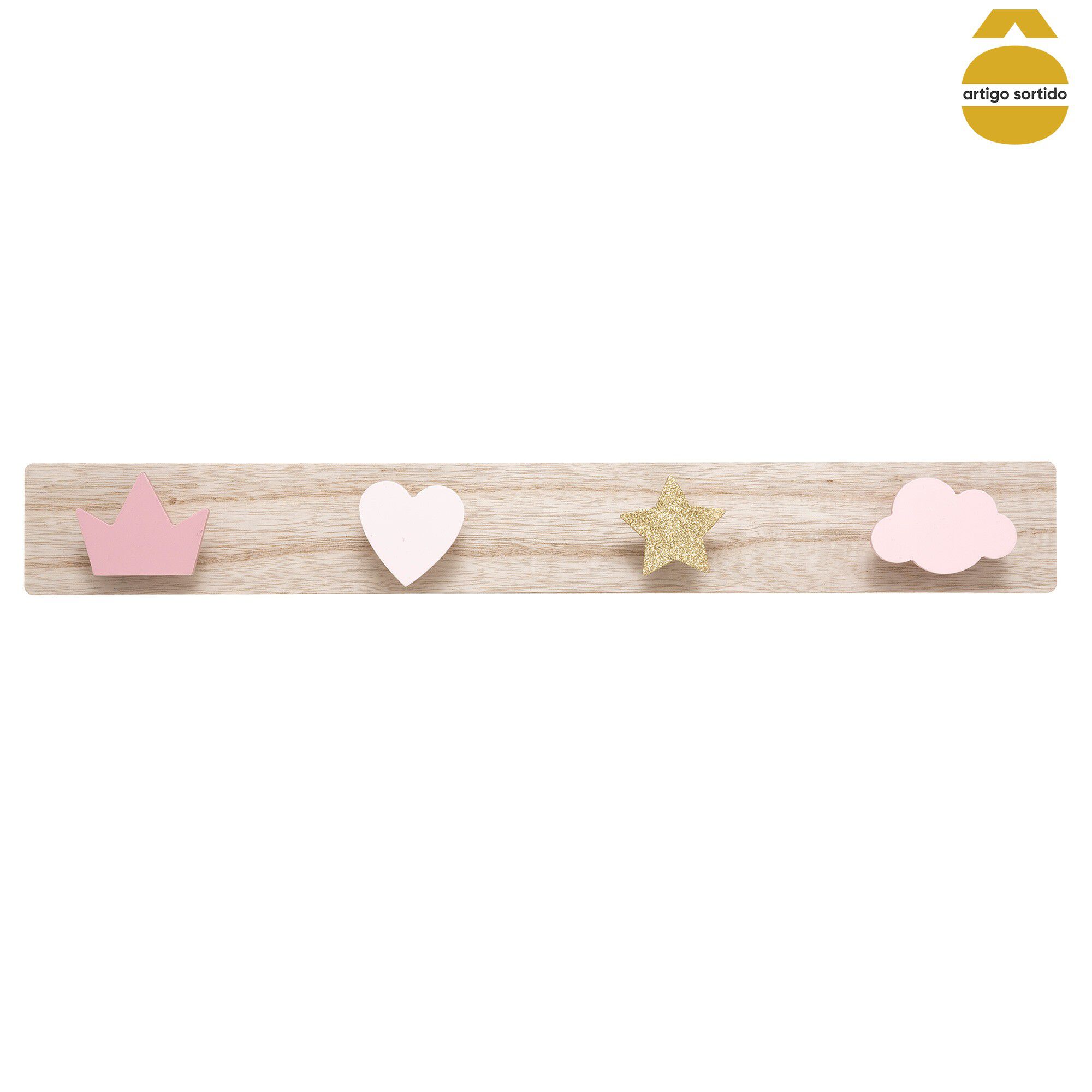 Cabide multicolor mdf 7x4,5x55cm