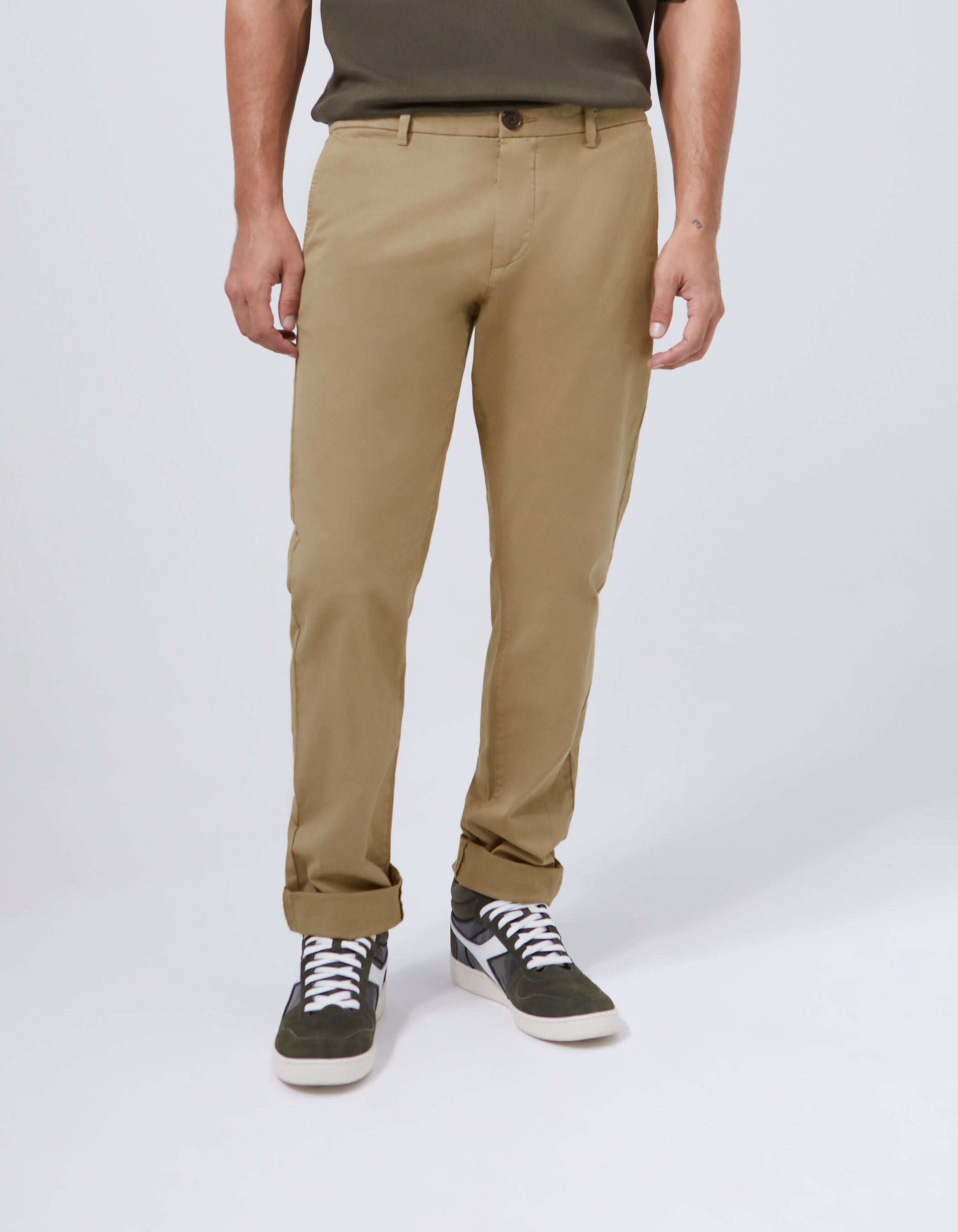 Pantalon chino SLIM kaki Homme